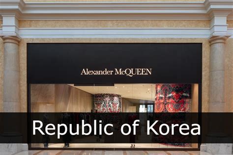 Alexander McQueen in Republic of Korea .